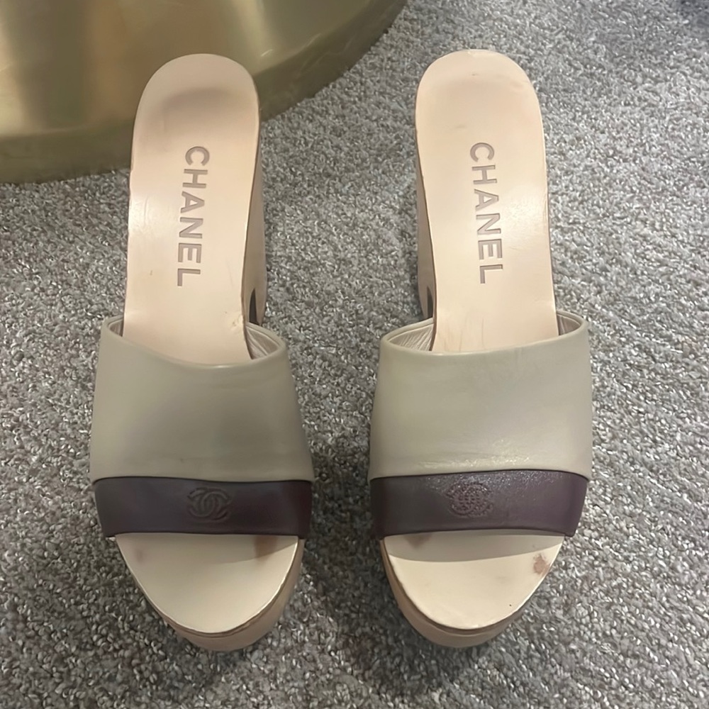 Chanel platform heels